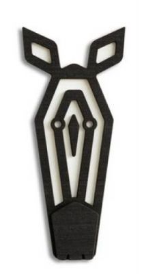 The Zebra Mini Tiermaske von Umasqu, handgefertigter Wandschmuck aus Holz, modernes Design für Wohnzimmer und Büro.